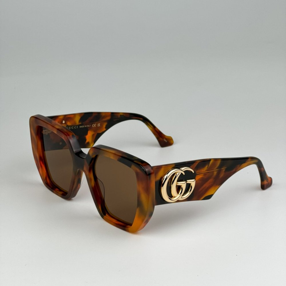 Gucci GG0956S 007 BRAND NEW Sunglasses Havana Brown Cat Eye Unisex GG 0956S - Picture 8 of 11